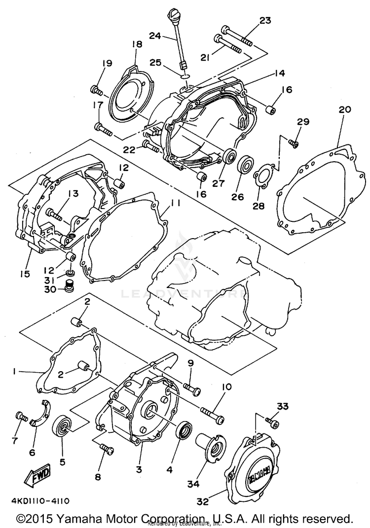 Crankcase Cover 1 Schematic