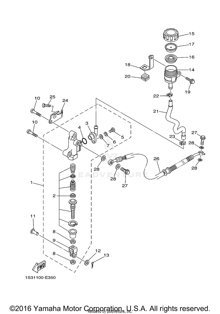 Rear Master Cylinder Schematic