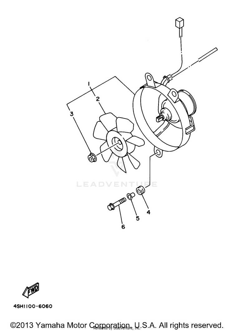 Blower KODIAK 4WD - YFM400FWJ - 1997 Schematic