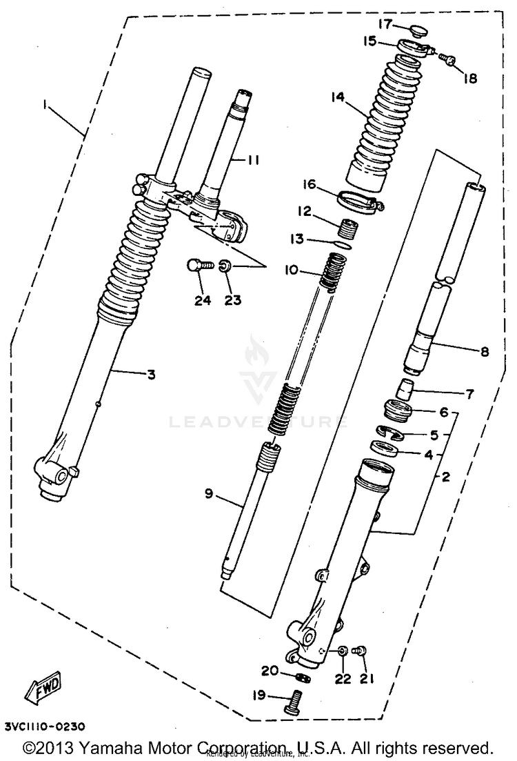 Front Fork Schematic