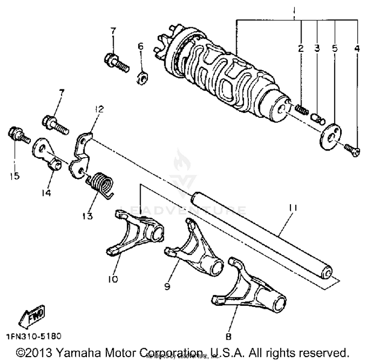 Shift Cam Fork Schematic