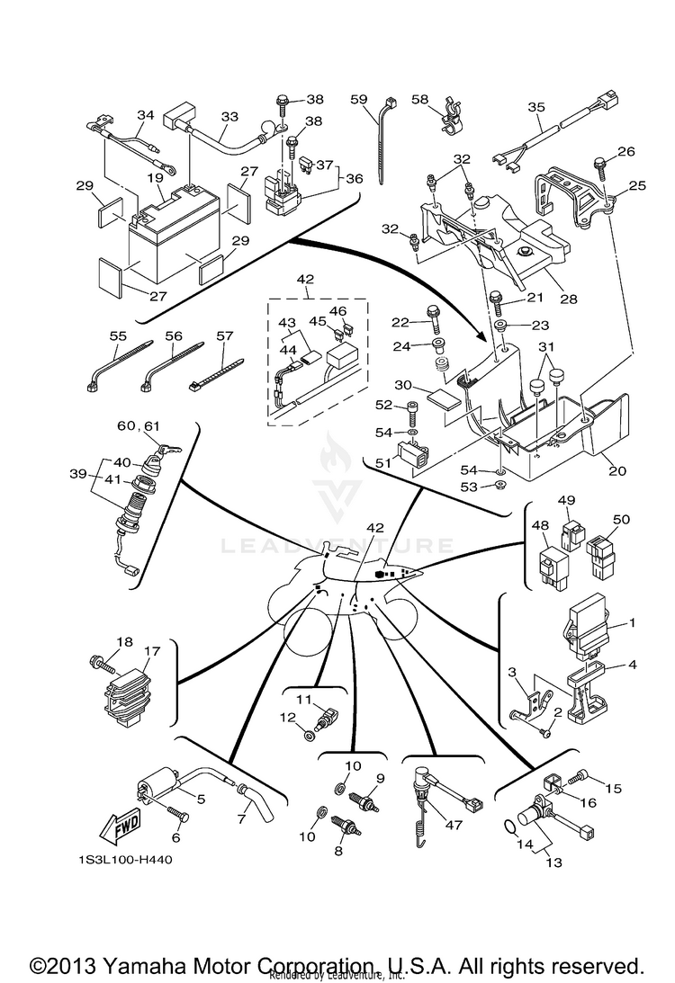 Electrical 1 700 SPECIAL EDITION - YFM7RSEA - 2011 Schematic