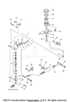 Rear Master Cylinder Schematic