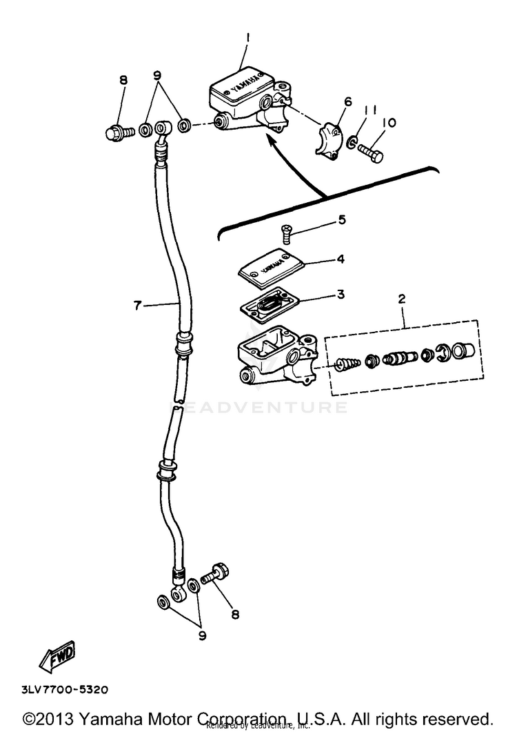 Front Master Cylinder Schematic