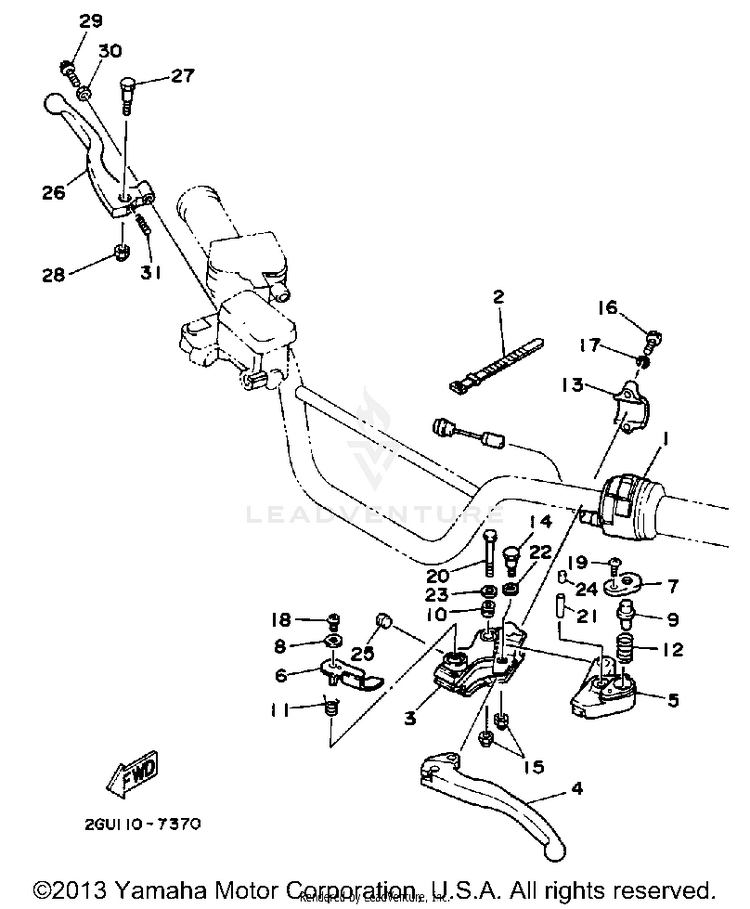 Handle Switch - Lever Schematic