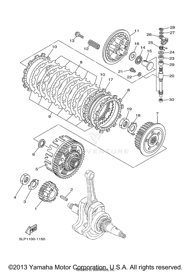 Clutch RAPTOR  660R - YFM660RR - 2003 Schematic