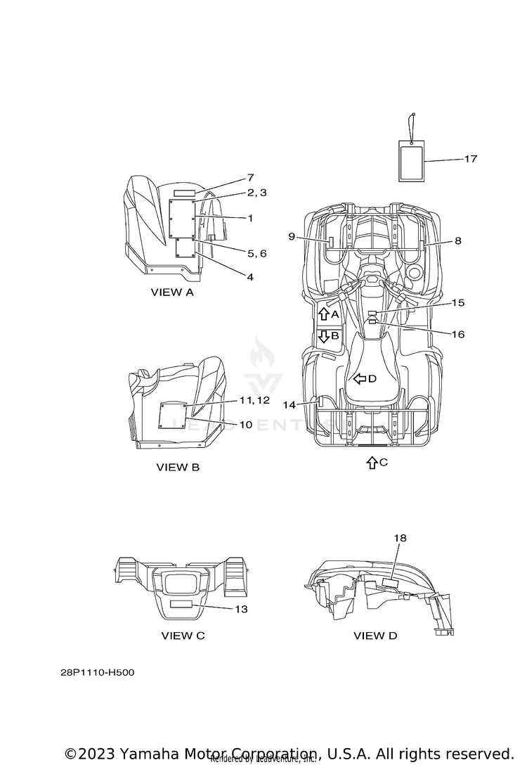 Emblem Label 1 GRIZZLY 700 FI EPS SPECIAL EDITION - YFM7FGPSEY - 2009 Schematic