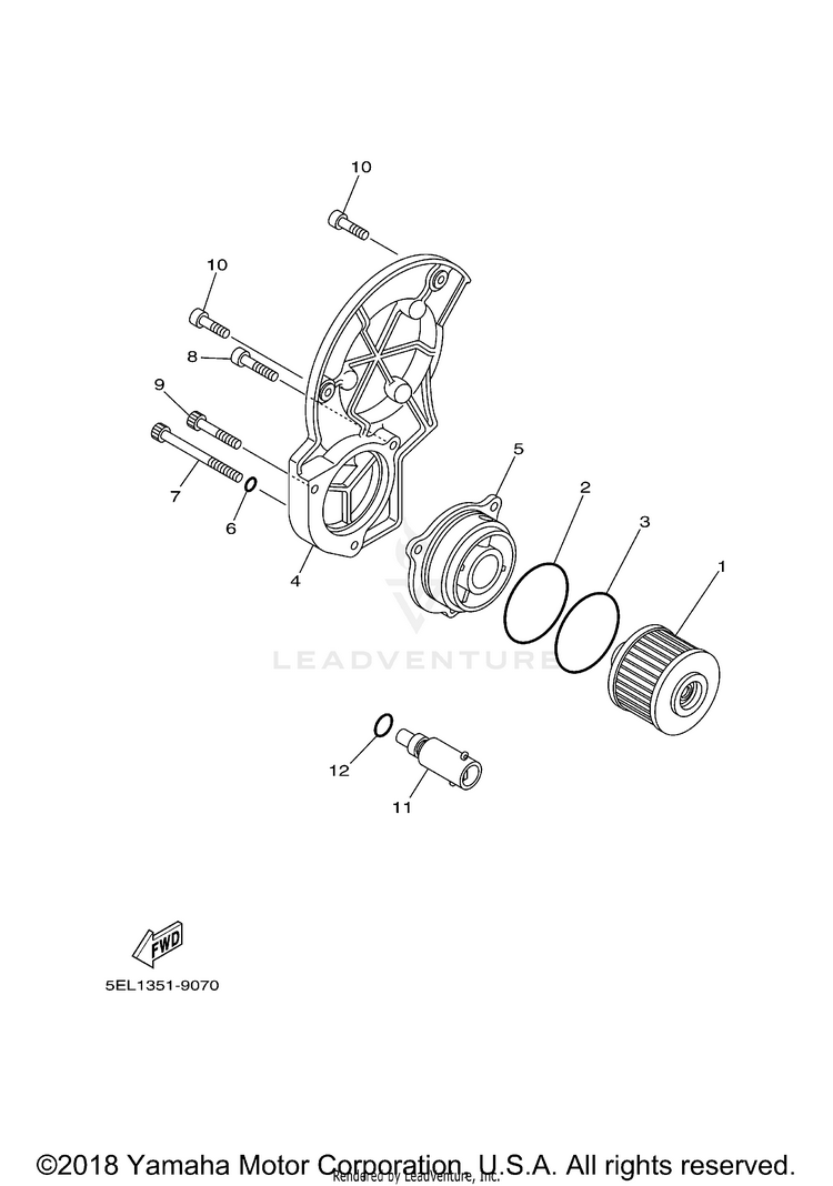 Oil Cleaner V STAR 1100 SILVERADO - XVS11ATXCB - 2008 Schematic
