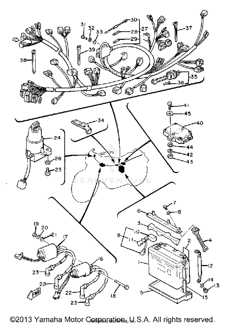 Electrical 1 XS1100LH - 1981 Schematic
