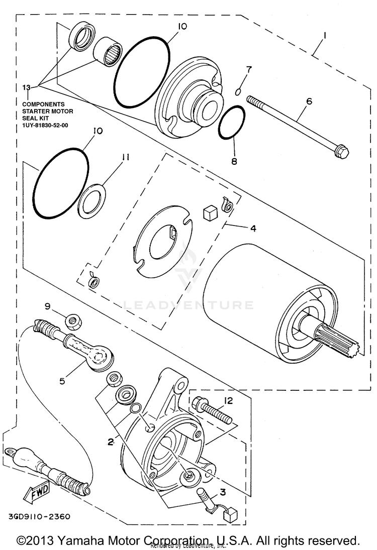 Starting Motor Schematic