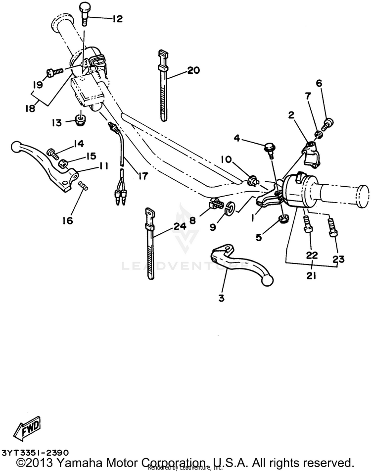 Handle Switch - Lever Schematic
