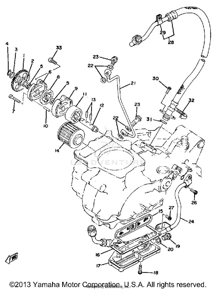 Oil Pump-Oil Cleaner Schematic