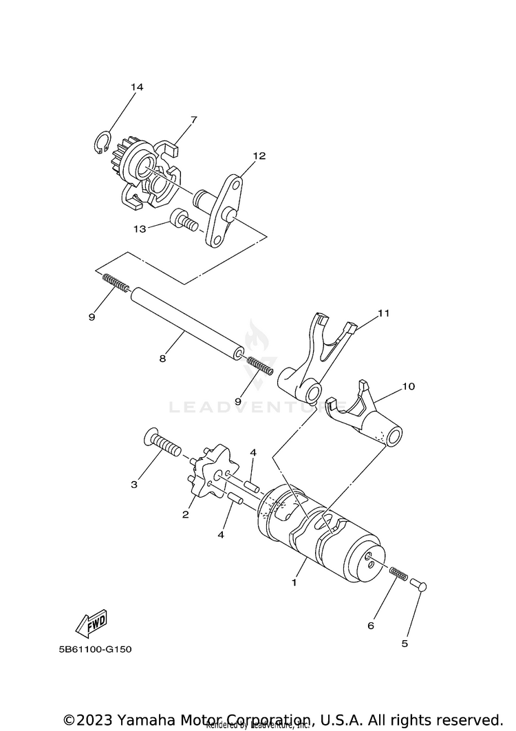 Shift Cam Fork Schematic