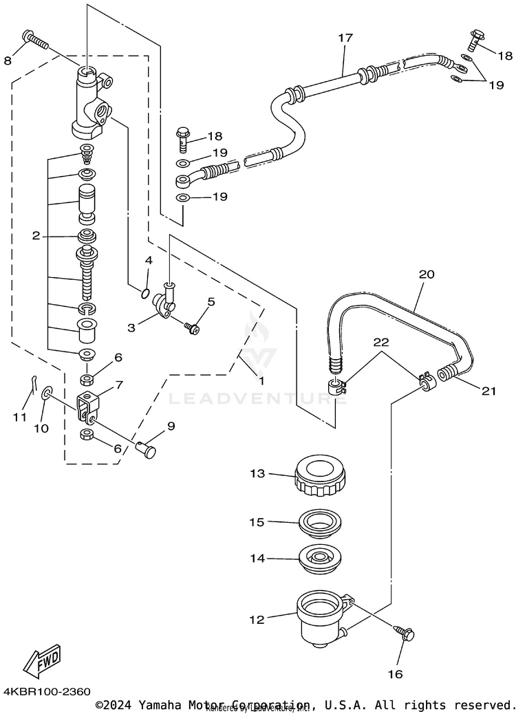 Rear Master Cylinder Schematic