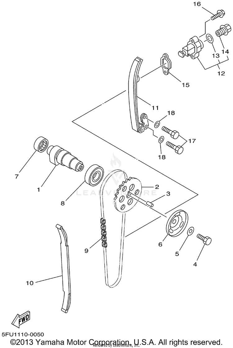 Camshaft Chain BIG BEAR 400 4WD_REAL TREE XTRA - YFM400FHP - 2002 Schematic