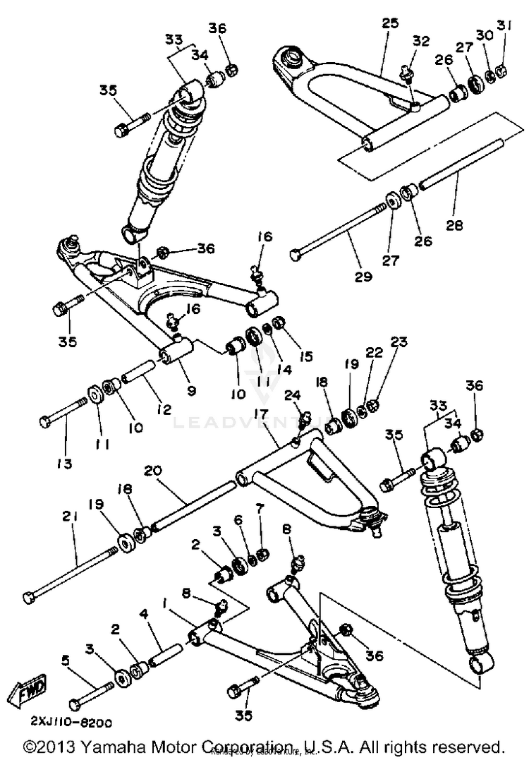 Front Suspension Wheel Schematic