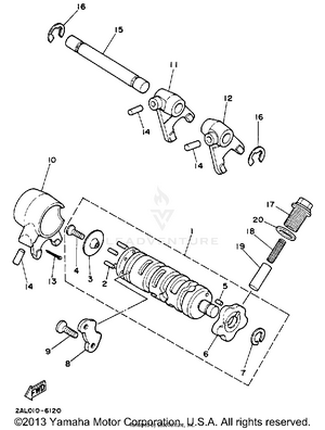 Shift Cam Fork Schematic