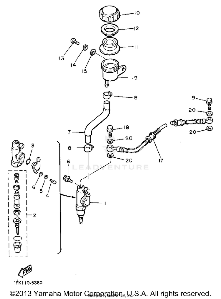Rear Master Cylinder Schematic