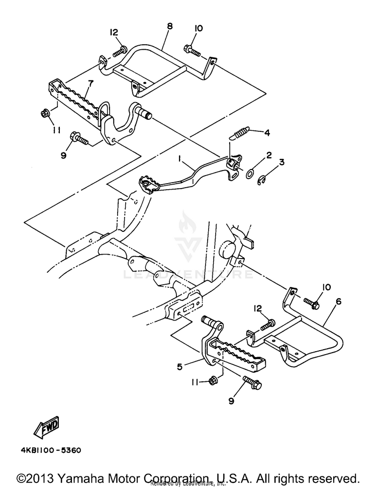 Stand - Footrest Schematic
