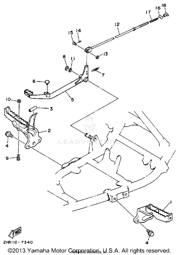 Stand Footrest Schematic