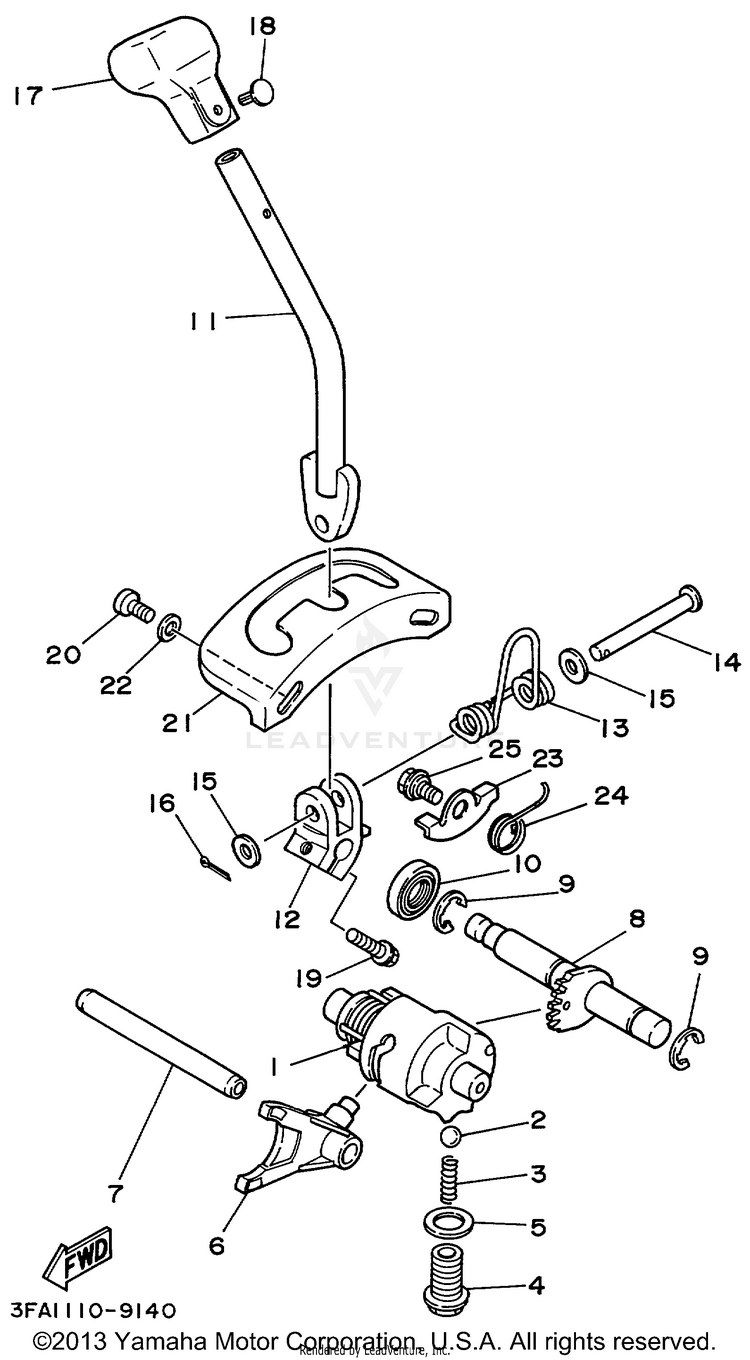 Shift Cam Fork Schematic