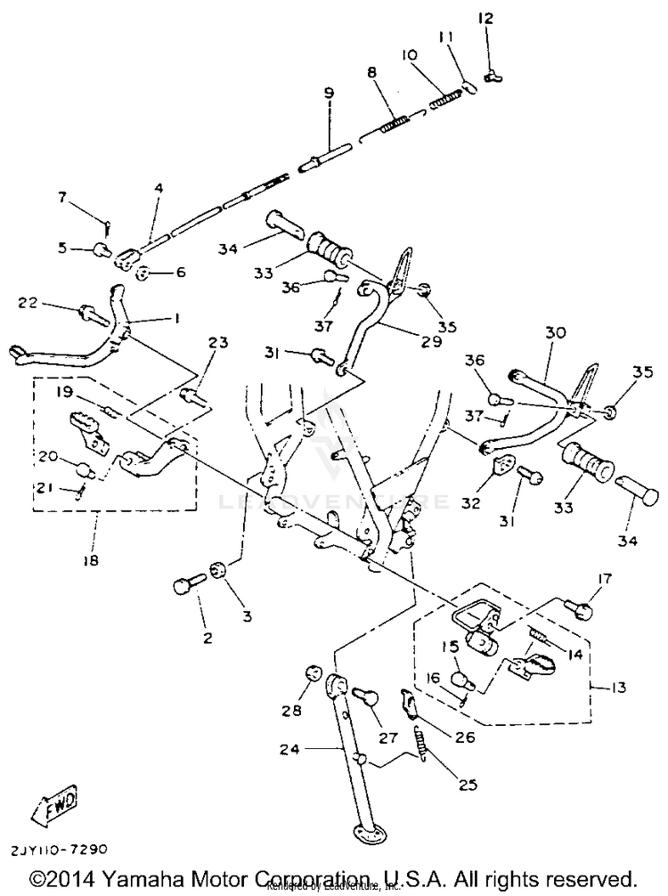 Stand Footrest Schematic