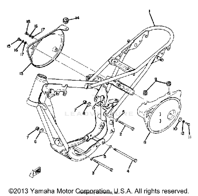 Frame-Side Cover Yz80a Schematic