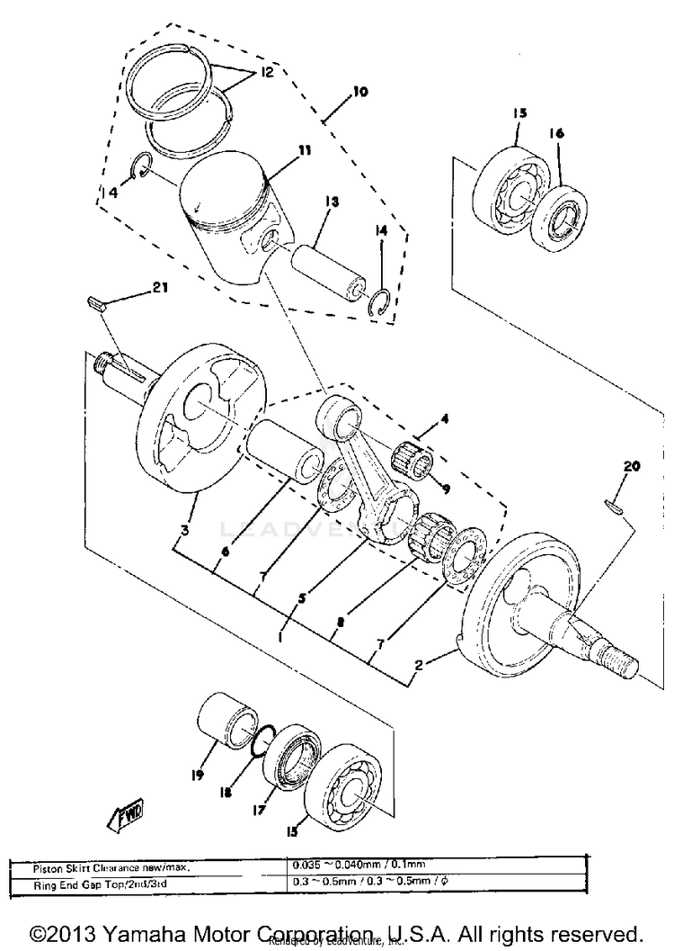Crankshaft - Piston Schematic