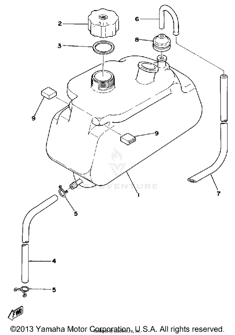Oil Tank LB80_3D - 1977 Schematic