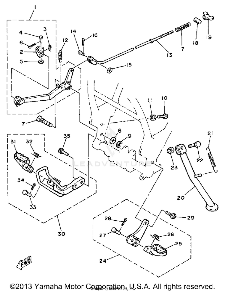 Stand-Footrest Schematic