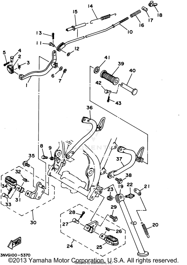 Stand - Footrest Schematic