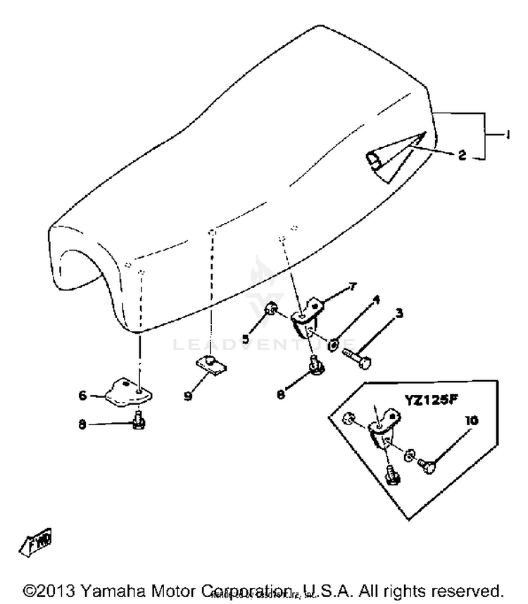 Seat Yz125e - F Schematic