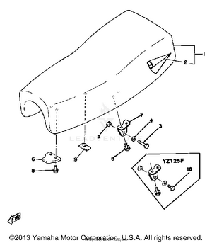 Seat Yz125e - F Schematic