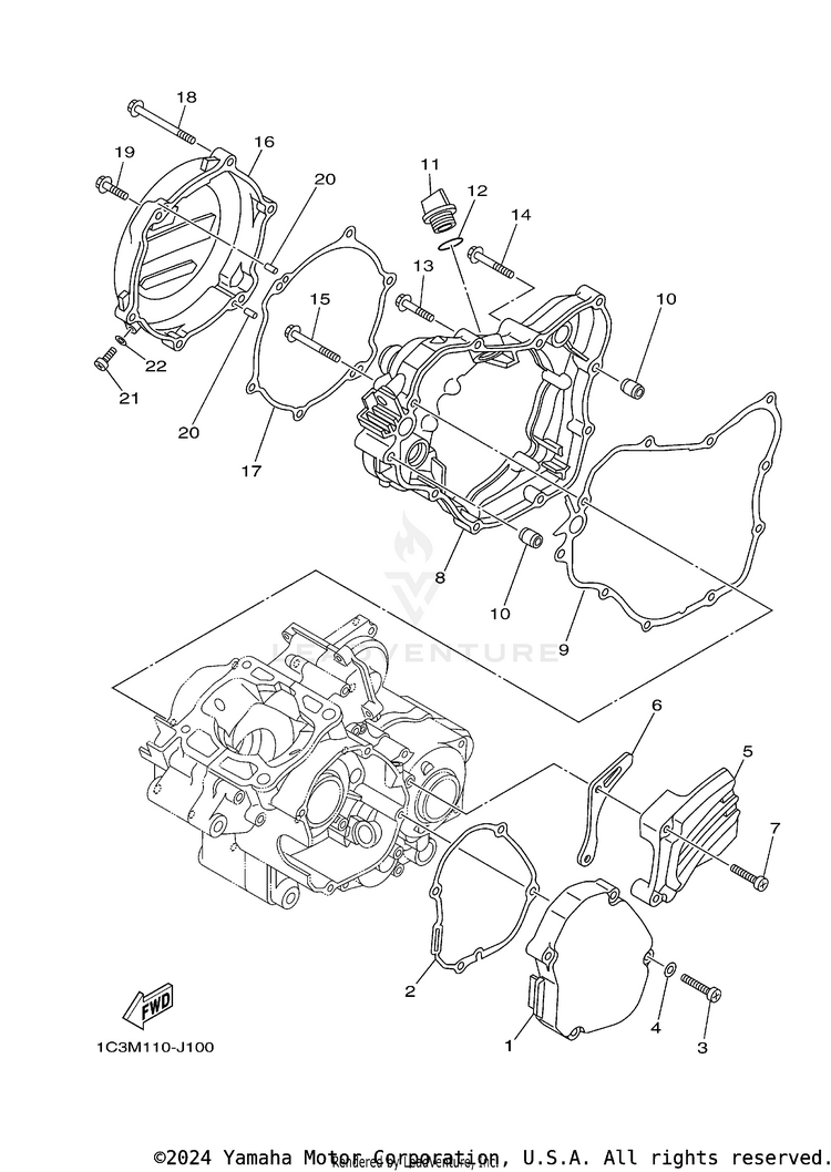 Crankcase Cover 1 Schematic