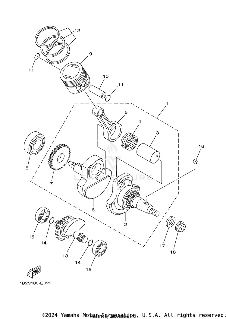 Crankshaft Piston Schematic