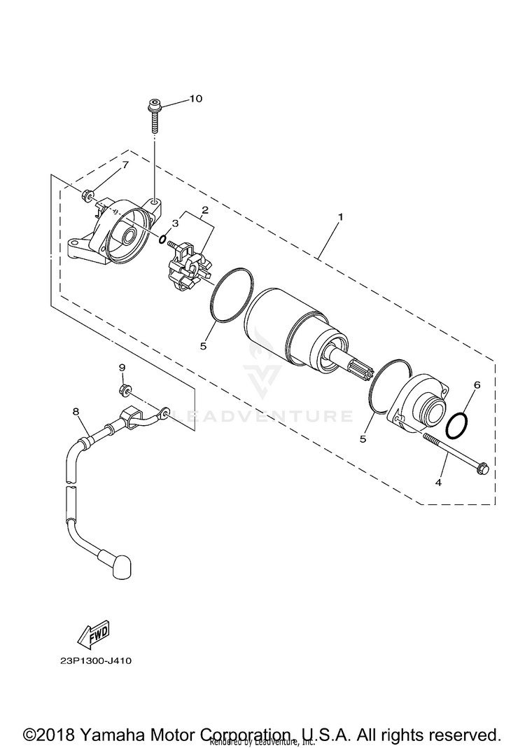 Starting Motor SUPER TENERE - XTZ12ECGY - 2014 Schematic