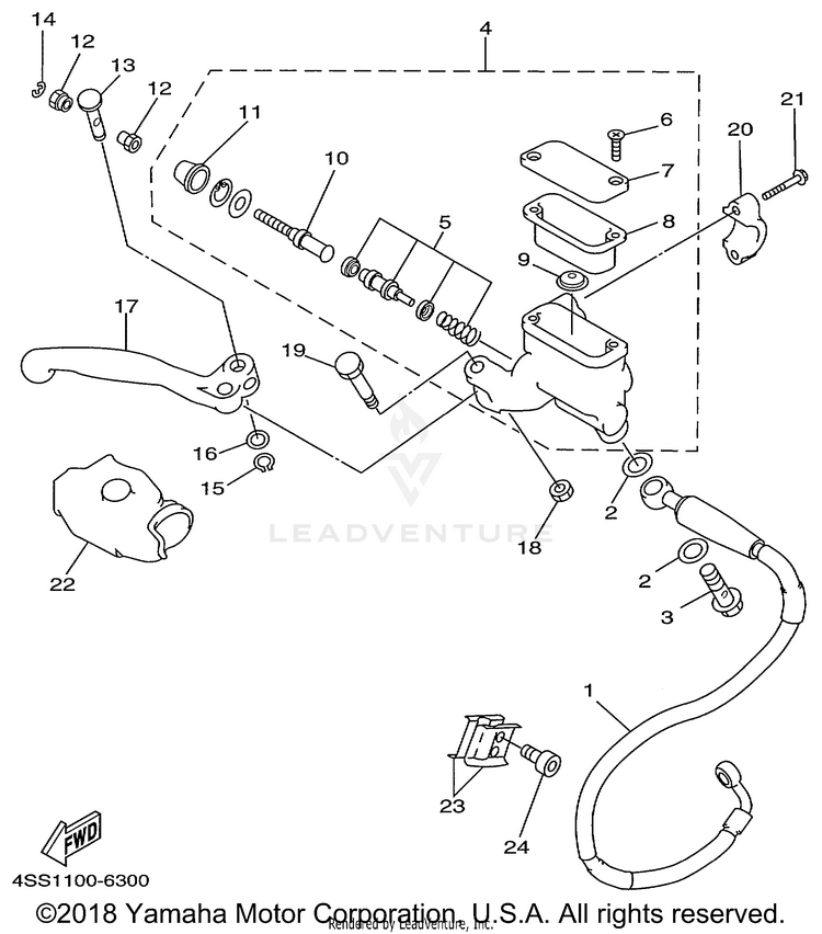 Front Master Cylinder Schematic