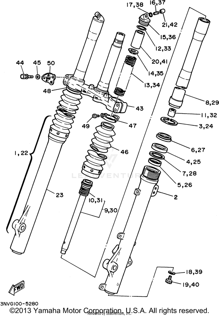Front Fork Schematic