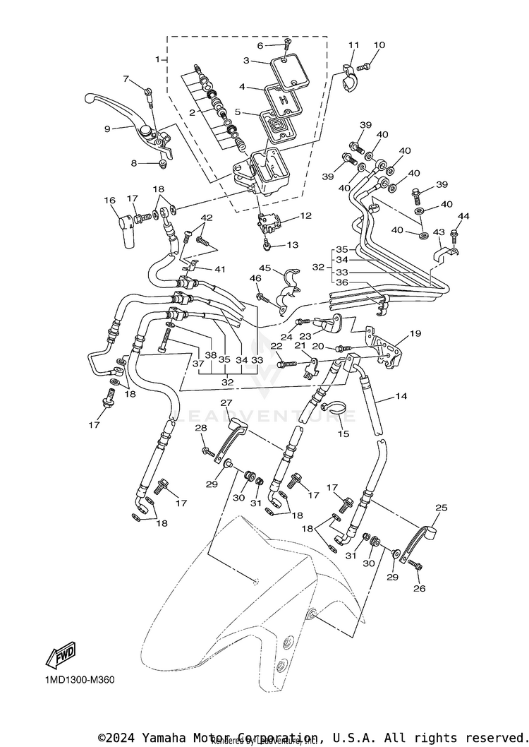 Front Master Cylinder Schematic