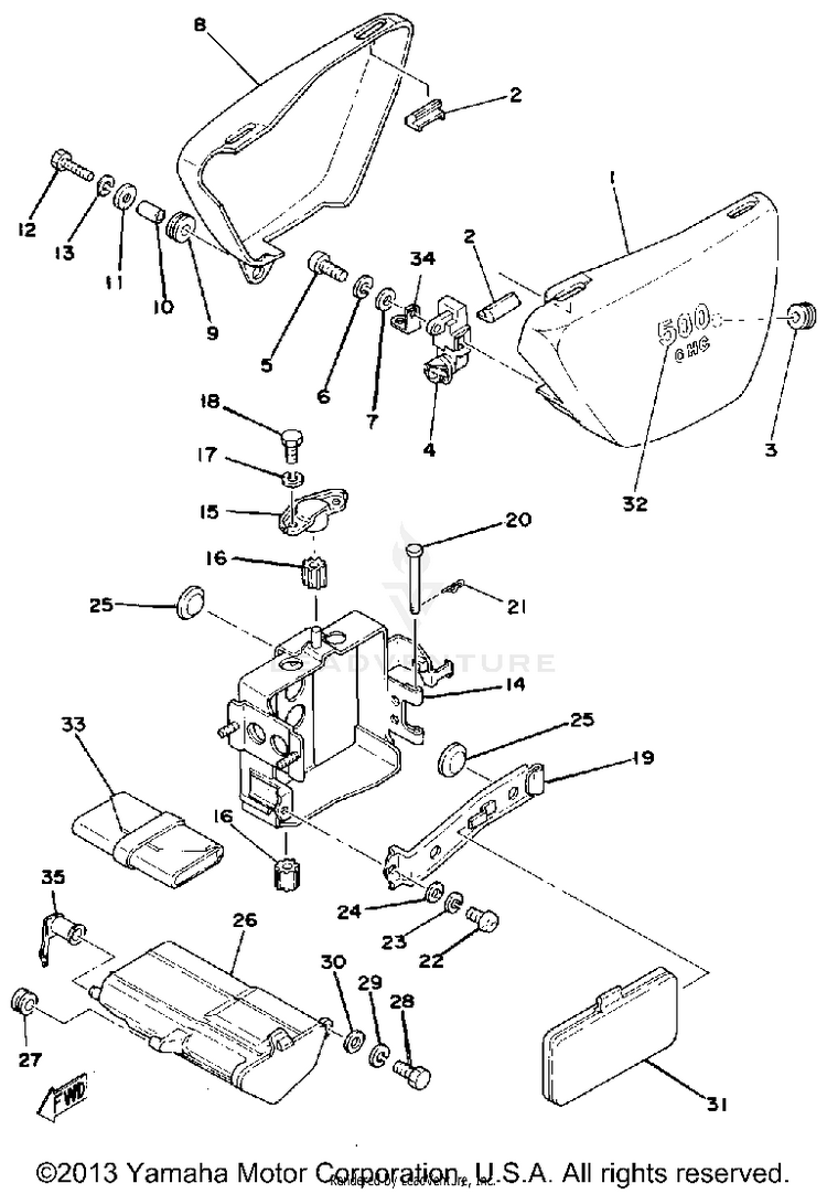 Side Cover - Battery Box Schematic