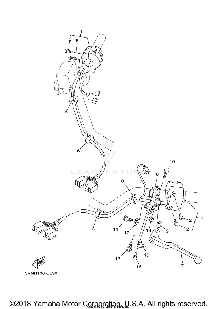 Handle Switch Lever ROAD STAR - XV17AWXCW - 2008 Schematic