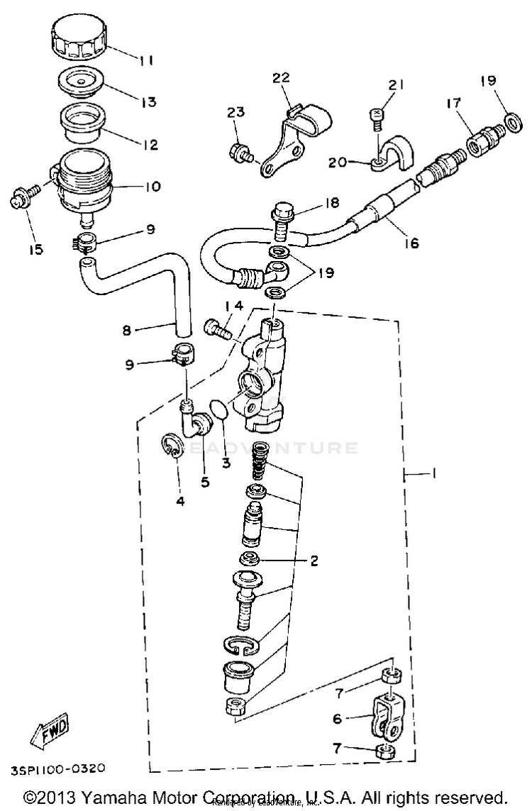 Rear Master Cylinder Schematic