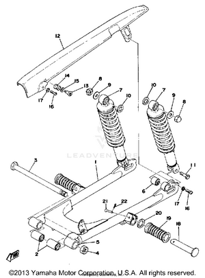 Swing Arm Rear Shocks Chain Case Schematic