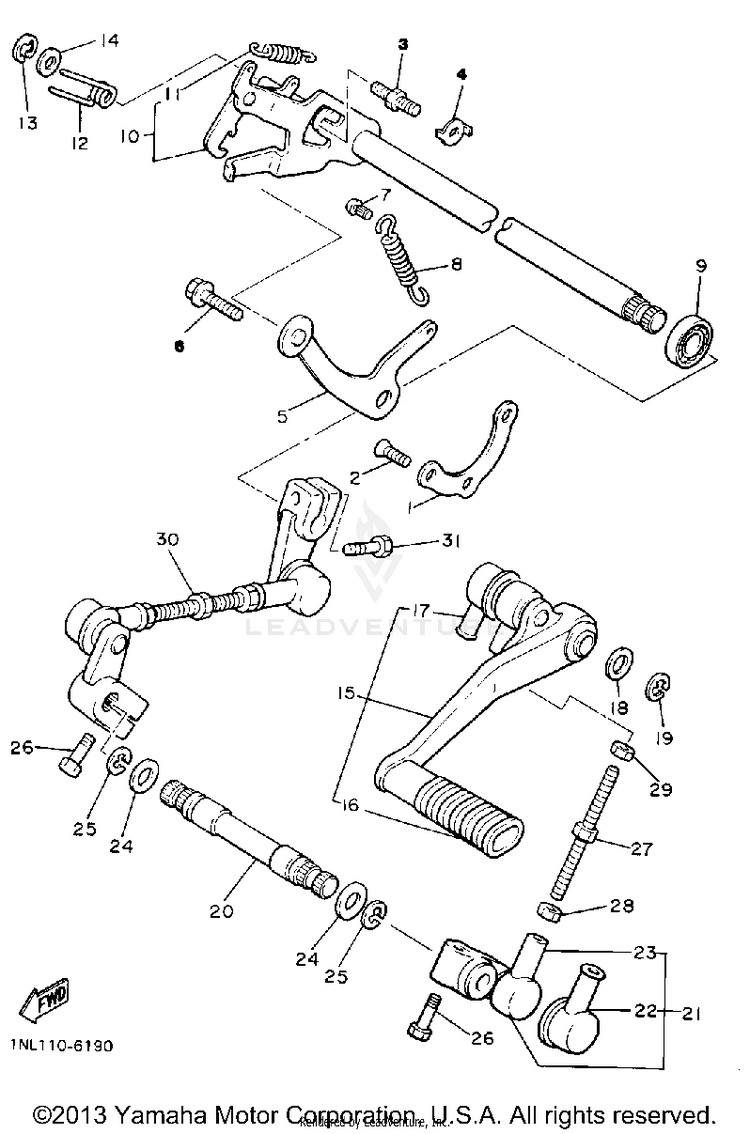 Shift Shaft Schematic