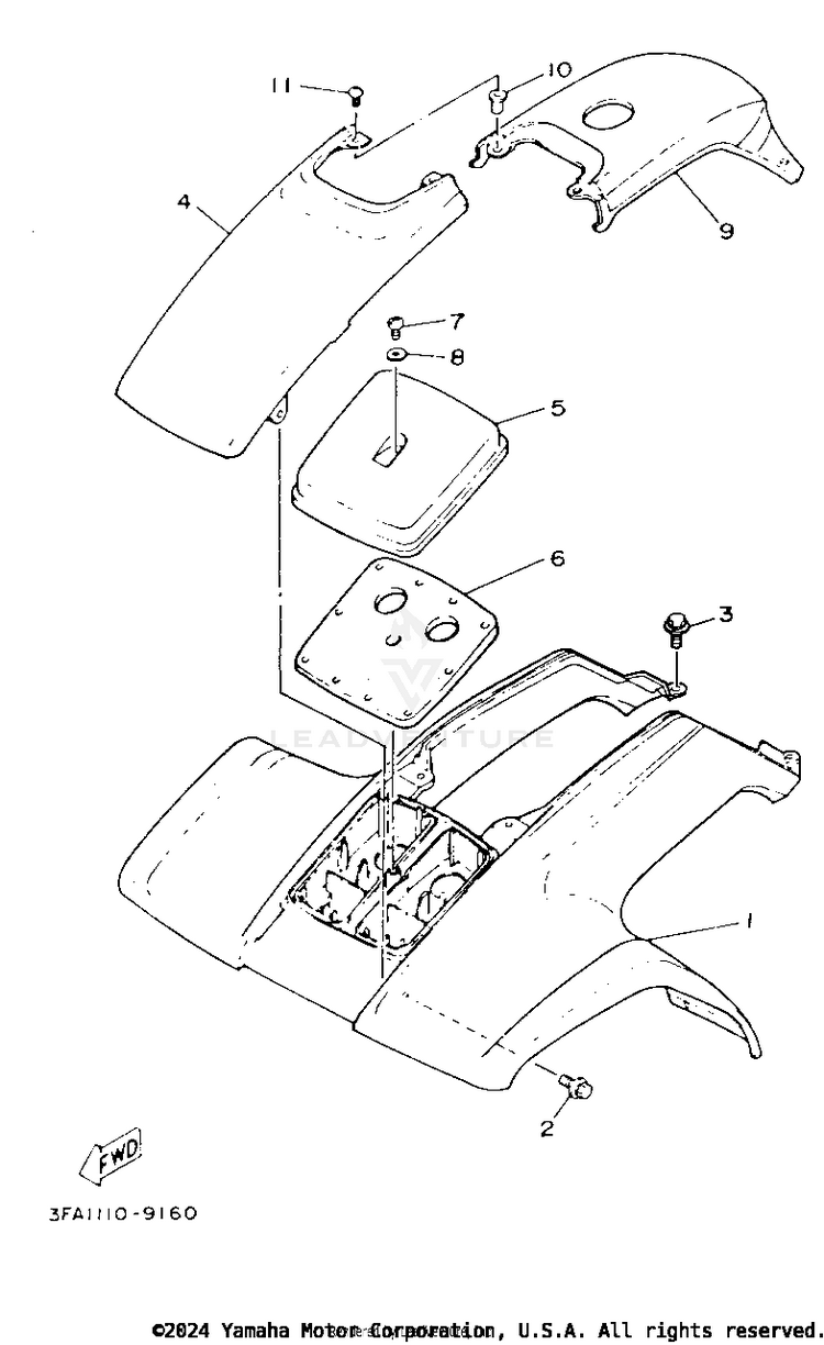 Front Fender Schematic