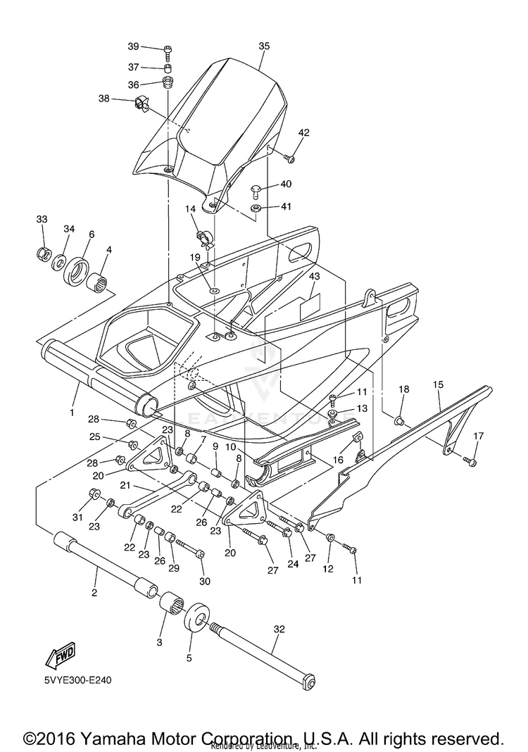 Rear Arm R1 - YZFR1VC - 2006 Schematic