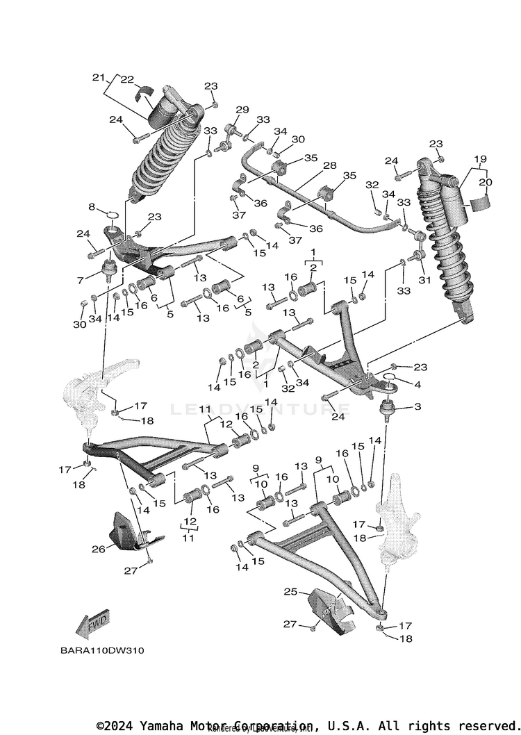 Front Suspension Wheel Schematic