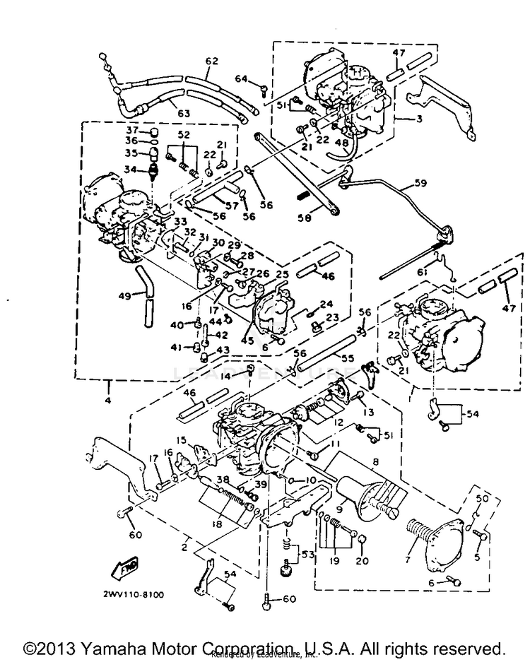 Carburetor Non California Model Schematic