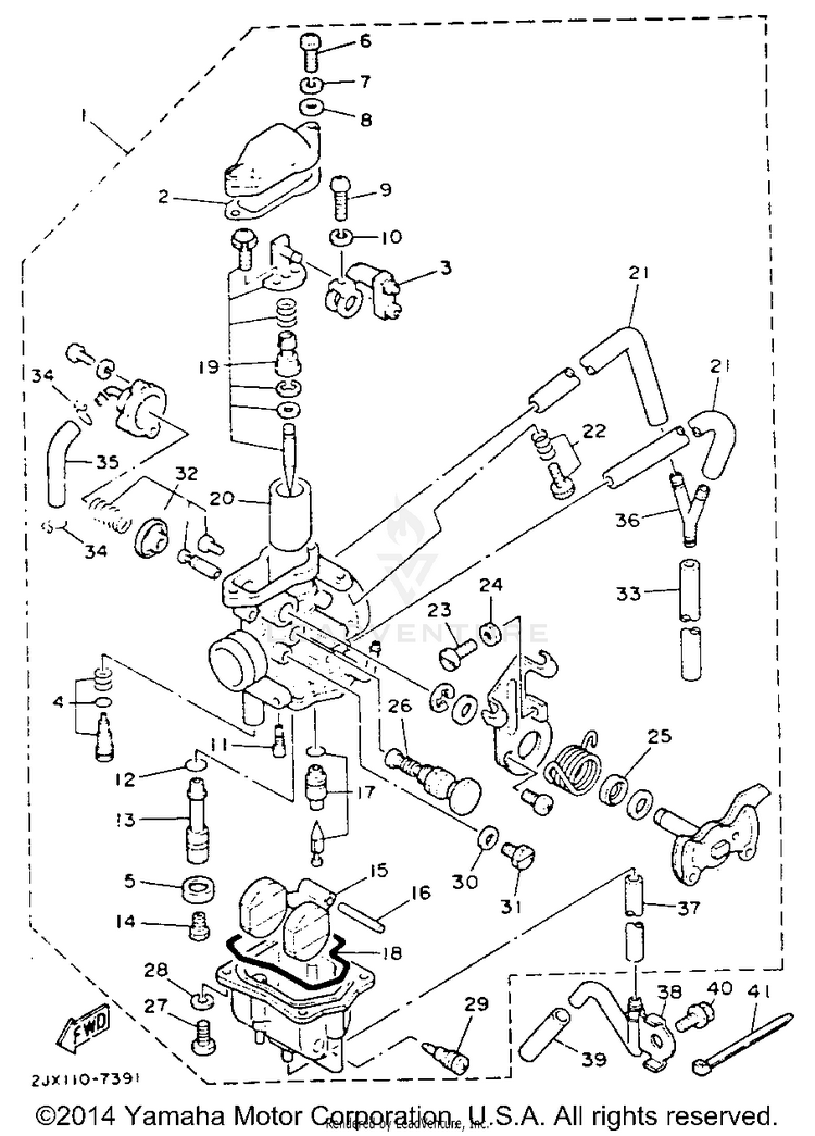 Carburetor California Model Only Schematic