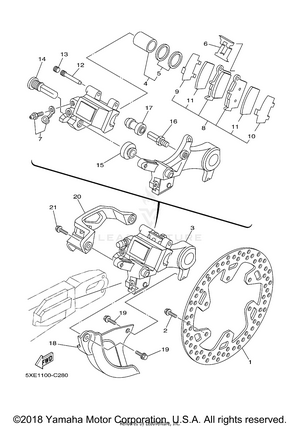 Rear Brake Caliper Schematic